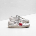 Golden Goose Super Star Sneakers Star In Glossy Material Silver Women