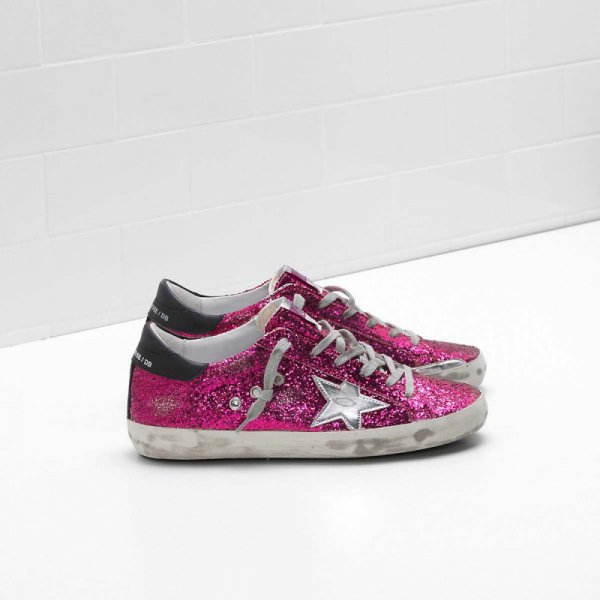 Golden Goose Super Star Sneakers Pink Metal Sequins Women