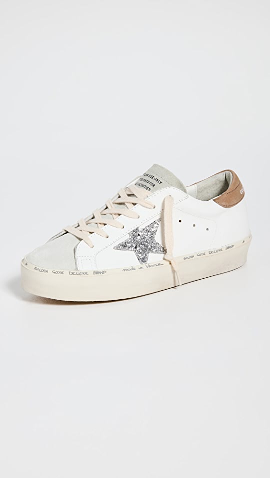 Hi Star Leather Upper Suede Toe Glitter Sneakers