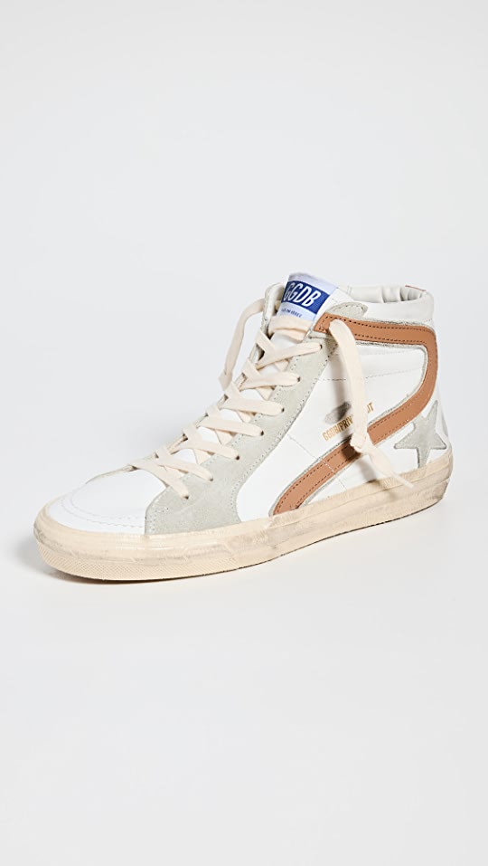 Slide Leather Upper Toe and Tongue Suede Sneakers